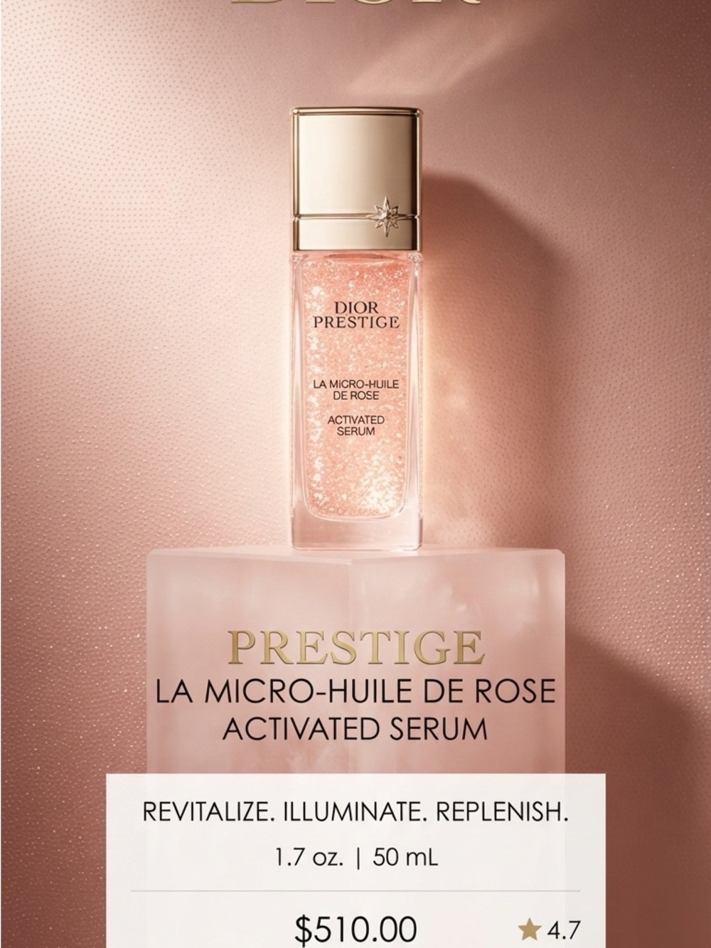 Dior Prestige La Micro-Huile de Rose Activated Serum 50ml large size 2026 ed